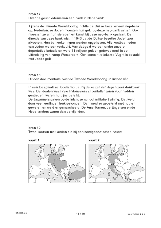 Bijlage examen VMBO GLTL geschiedenis 2022, tijdvak 3. Pagina 11