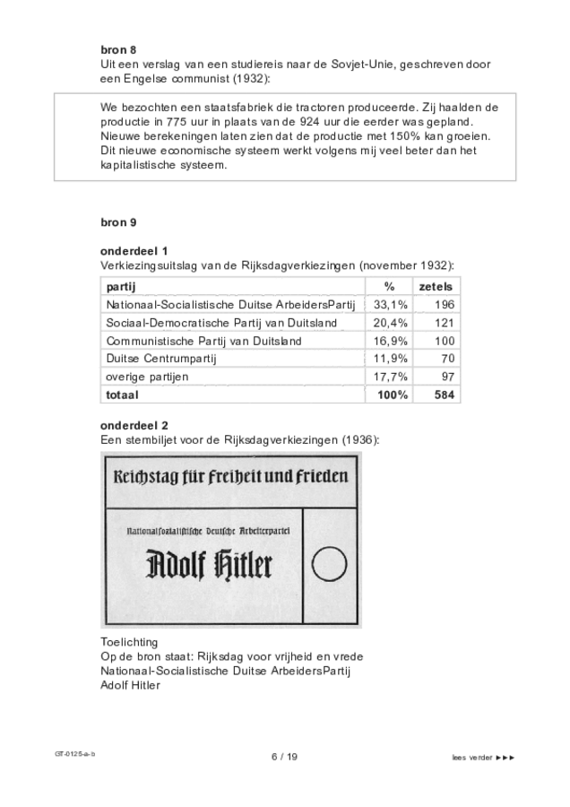 Bijlage examen VMBO GLTL geschiedenis 2022, tijdvak 3. Pagina 6