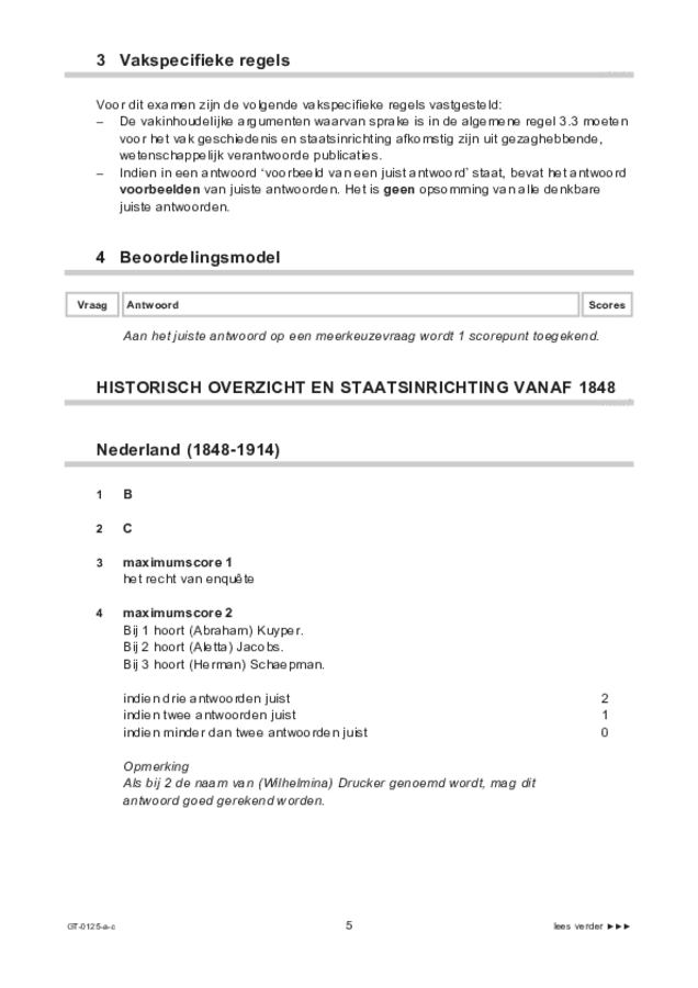 Correctievoorschrift examen VMBO GLTL geschiedenis 2022, tijdvak 3. Pagina 5