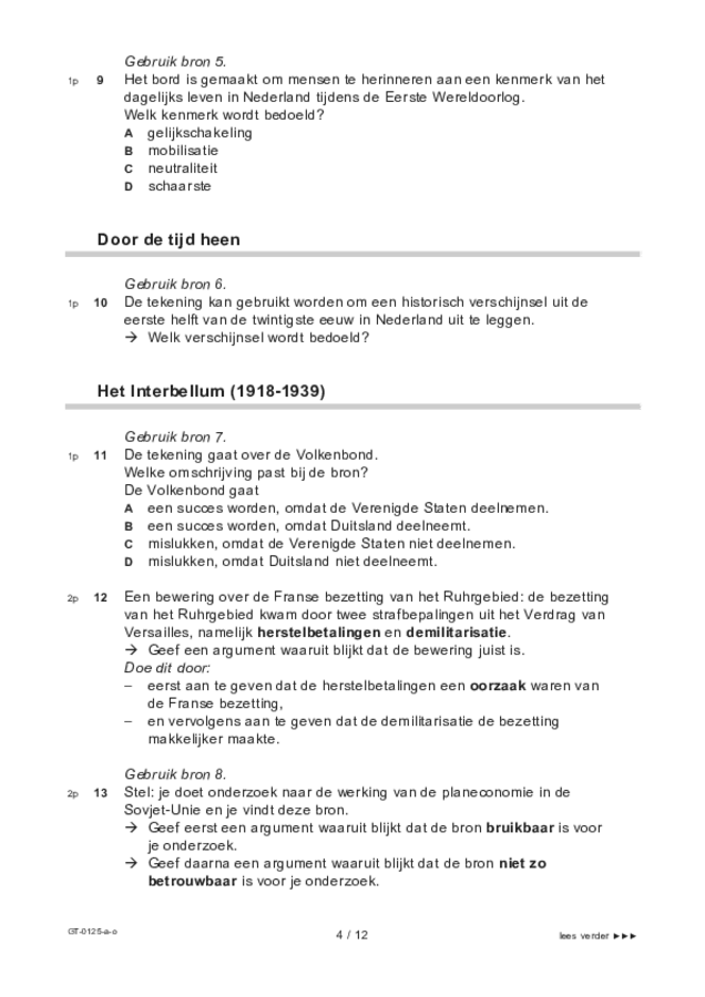 Opgaven examen VMBO GLTL geschiedenis 2022, tijdvak 3. Pagina 4