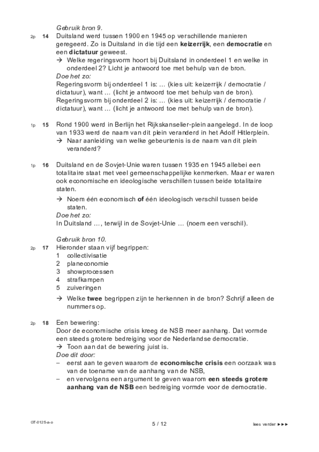 Opgaven examen VMBO GLTL geschiedenis 2022, tijdvak 3. Pagina 5