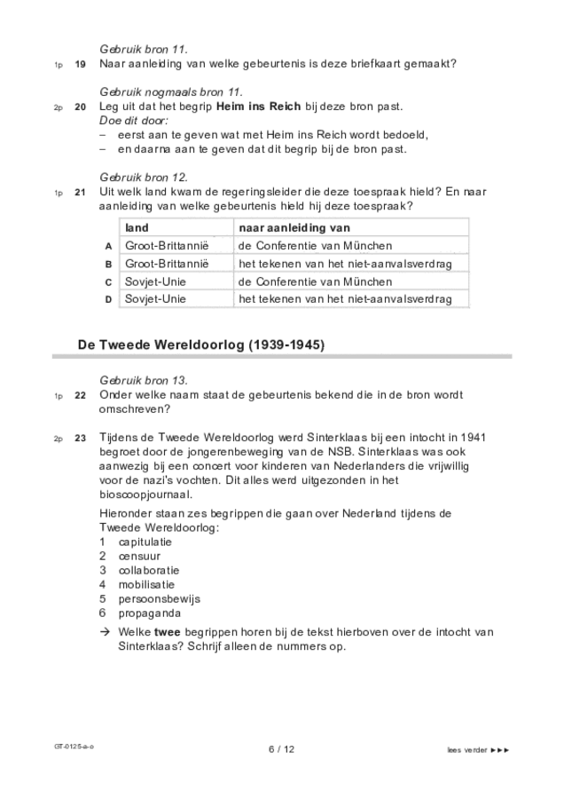 Opgaven examen VMBO GLTL geschiedenis 2022, tijdvak 3. Pagina 6