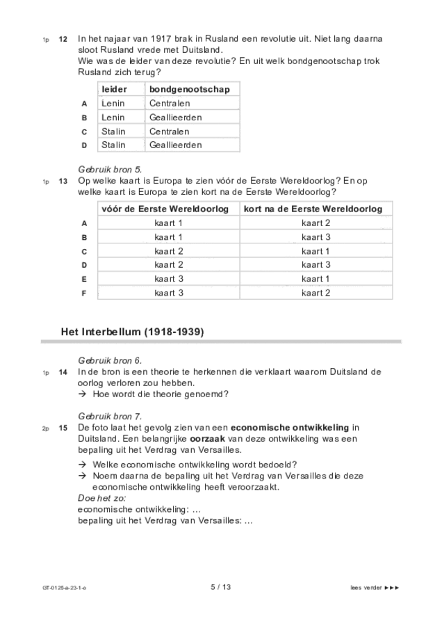 Opgaven examen VMBO GLTL geschiedenis 2023, tijdvak 1. Pagina 5