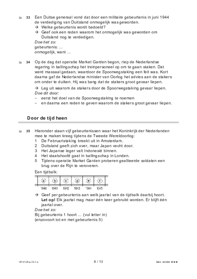 Opgaven examen VMBO GLTL geschiedenis 2023, tijdvak 1. Pagina 9