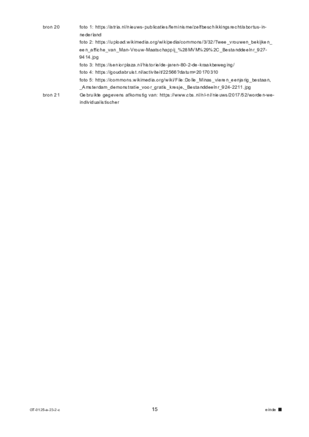 Correctievoorschrift examen VMBO GLTL geschiedenis 2023, tijdvak 2. Pagina 15
