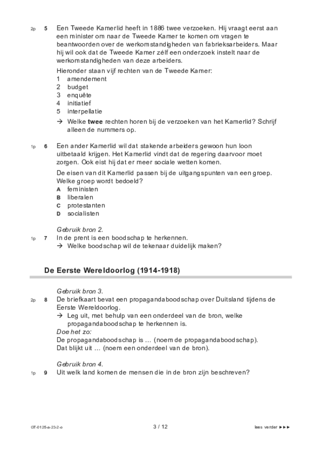 Opgaven examen VMBO GLTL geschiedenis 2023, tijdvak 2. Pagina 3