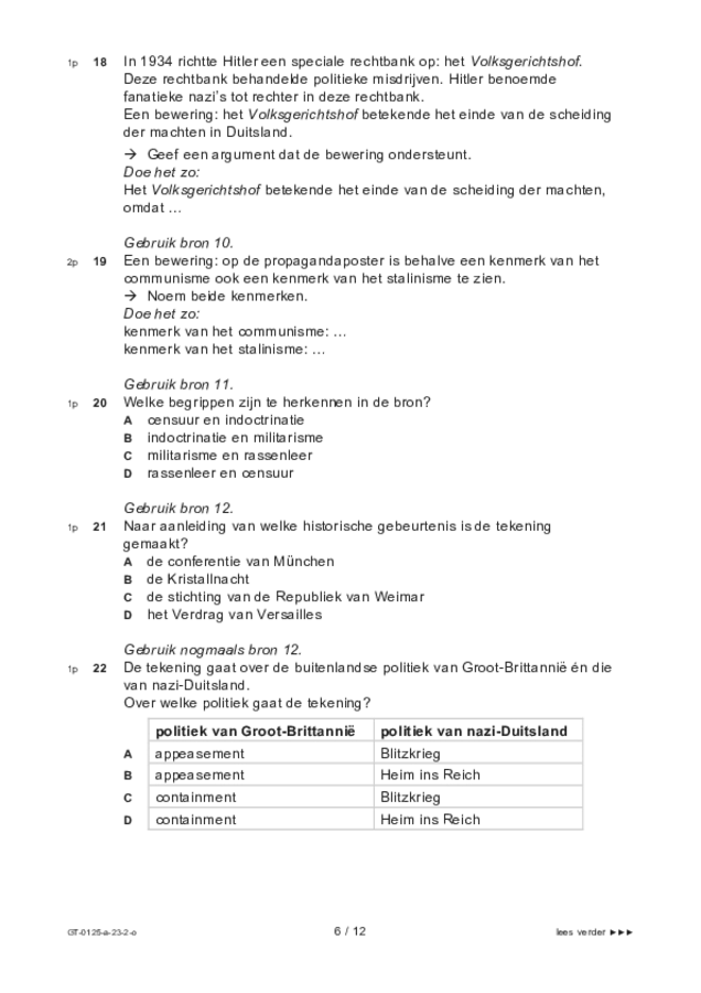 Opgaven examen VMBO GLTL geschiedenis 2023, tijdvak 2. Pagina 6
