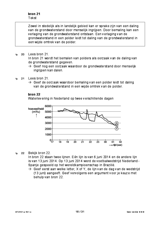 Opgaven examen VMBO GLTL aardrijkskunde 2018, tijdvak 1. Pagina 16