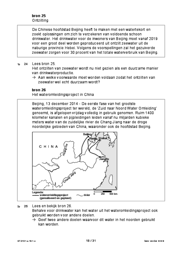 Opgaven examen VMBO GLTL aardrijkskunde 2018, tijdvak 1. Pagina 18