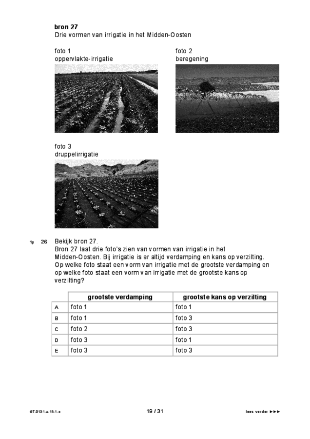 Opgaven examen VMBO GLTL aardrijkskunde 2018, tijdvak 1. Pagina 19
