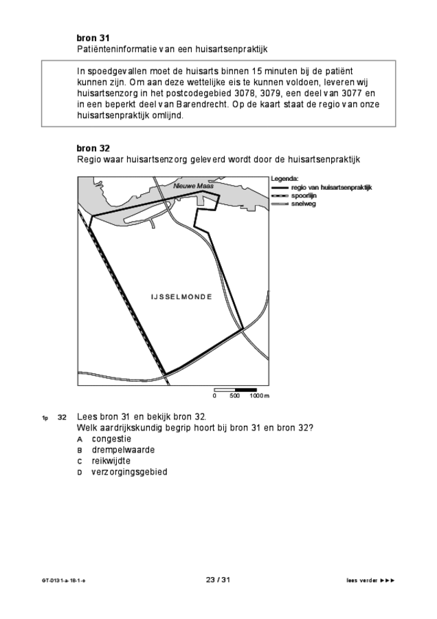 Opgaven examen VMBO GLTL aardrijkskunde 2018, tijdvak 1. Pagina 23