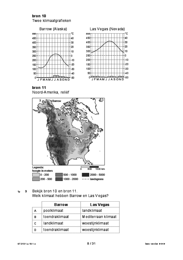Opgaven examen VMBO GLTL aardrijkskunde 2018, tijdvak 1. Pagina 8