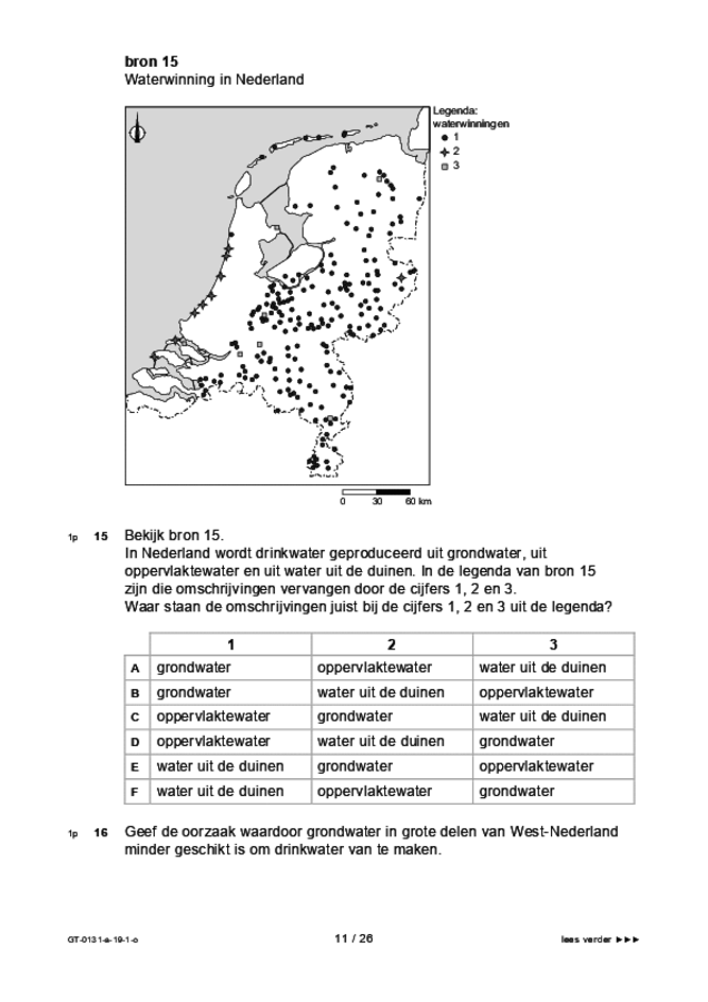 Opgaven examen VMBO GLTL aardrijkskunde 2019, tijdvak 1. Pagina 11