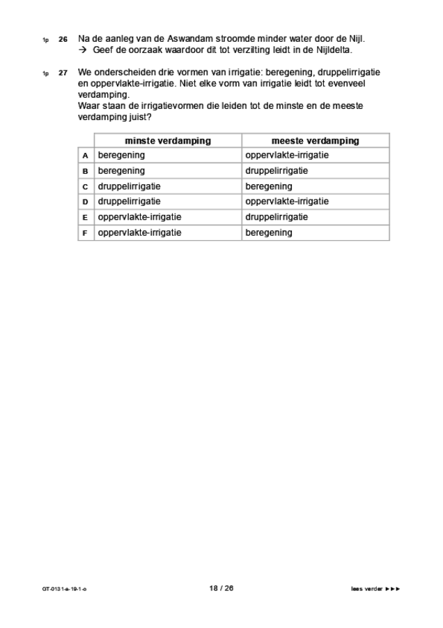 Opgaven examen VMBO GLTL aardrijkskunde 2019, tijdvak 1. Pagina 18