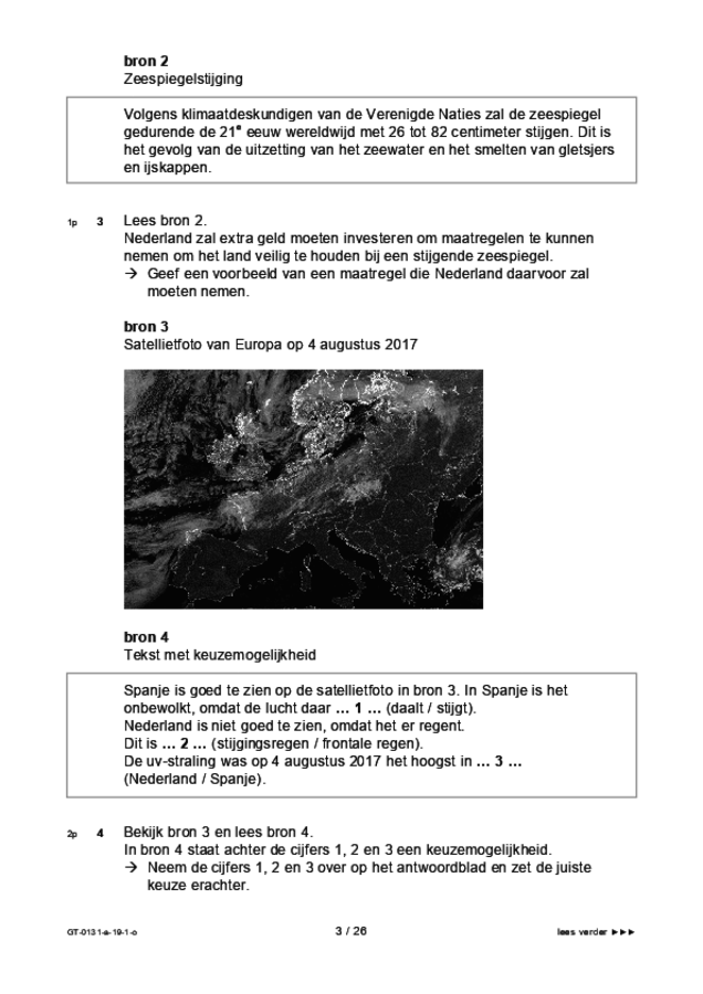 Opgaven examen VMBO GLTL aardrijkskunde 2019, tijdvak 1. Pagina 3
