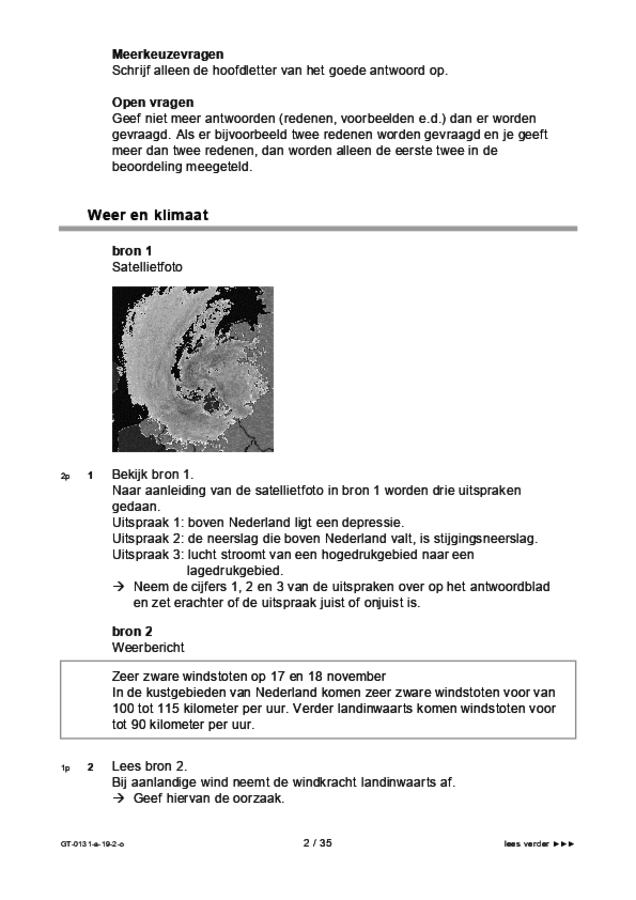 Opgaven examen VMBO GLTL aardrijkskunde 2019, tijdvak 2. Pagina 2