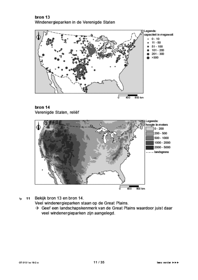 Opgaven examen VMBO GLTL aardrijkskunde 2019, tijdvak 2. Pagina 11