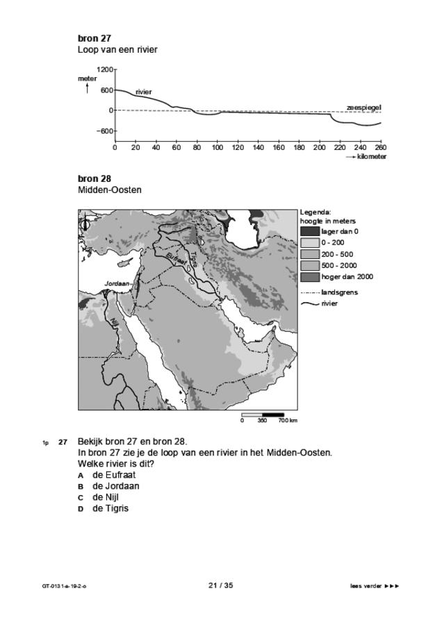 Opgaven examen VMBO GLTL aardrijkskunde 2019, tijdvak 2. Pagina 21