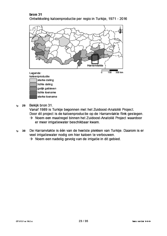 Opgaven examen VMBO GLTL aardrijkskunde 2019, tijdvak 2. Pagina 23