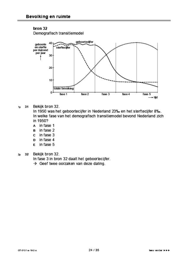 Opgaven examen VMBO GLTL aardrijkskunde 2019, tijdvak 2. Pagina 24