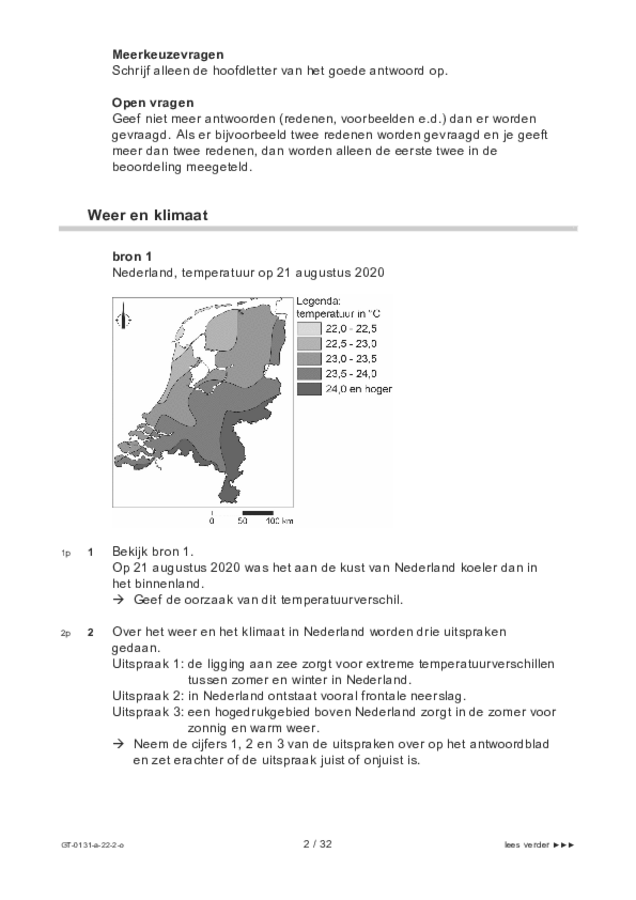 Opgaven examen VMBO GLTL aardrijkskunde 2022, tijdvak 2. Pagina 2