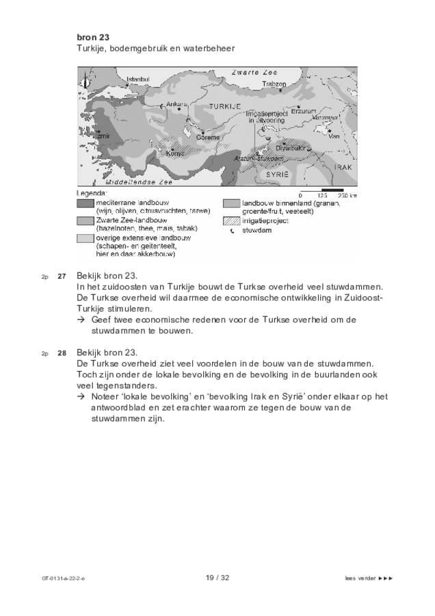 Opgaven examen VMBO GLTL aardrijkskunde 2022, tijdvak 2. Pagina 19