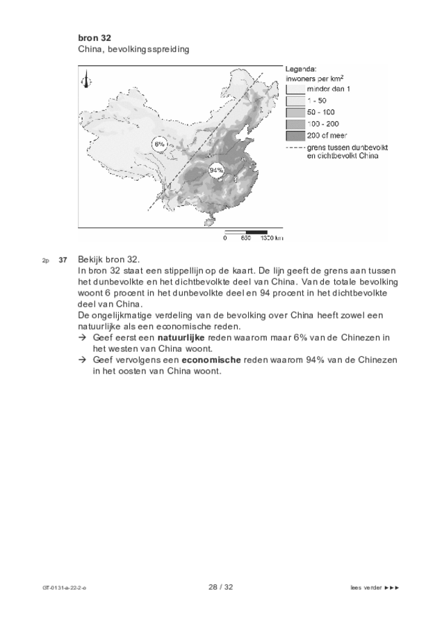 Opgaven examen VMBO GLTL aardrijkskunde 2022, tijdvak 2. Pagina 28