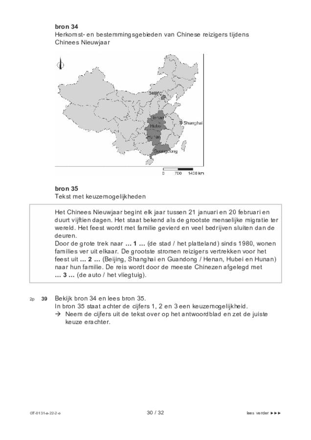 Opgaven examen VMBO GLTL aardrijkskunde 2022, tijdvak 2. Pagina 30