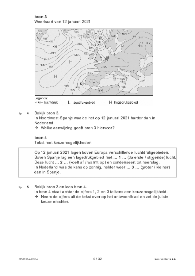 Opgaven examen VMBO GLTL aardrijkskunde 2022, tijdvak 2. Pagina 4
