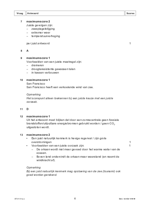 Correctievoorschrift examen VMBO GLTL aardrijkskunde 2022, tijdvak 3. Pagina 6