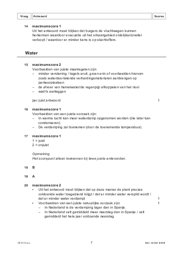 Correctievoorschrift examen VMBO GLTL aardrijkskunde 2022, tijdvak 3. Pagina 7