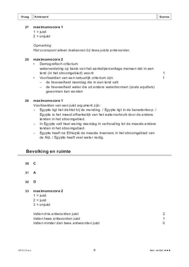 Correctievoorschrift examen VMBO GLTL aardrijkskunde 2022, tijdvak 3. Pagina 9