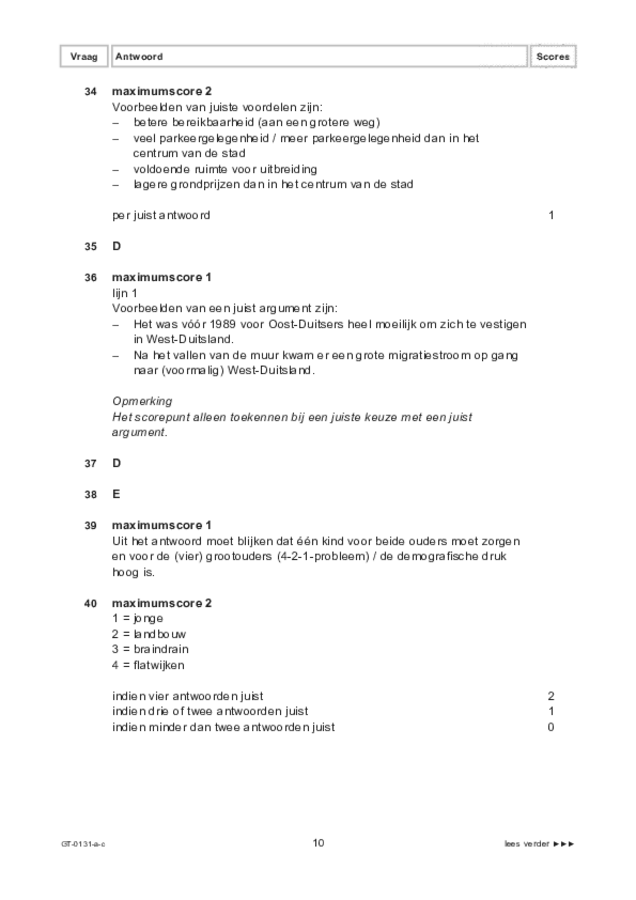 Correctievoorschrift examen VMBO GLTL aardrijkskunde 2022, tijdvak 3. Pagina 10