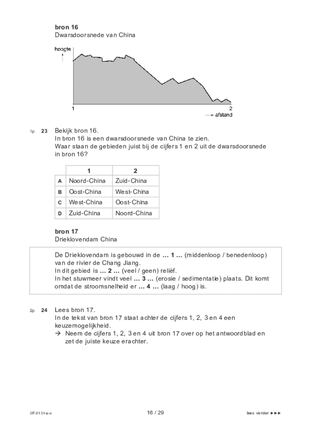 Opgaven examen VMBO GLTL aardrijkskunde 2022, tijdvak 3. Pagina 16