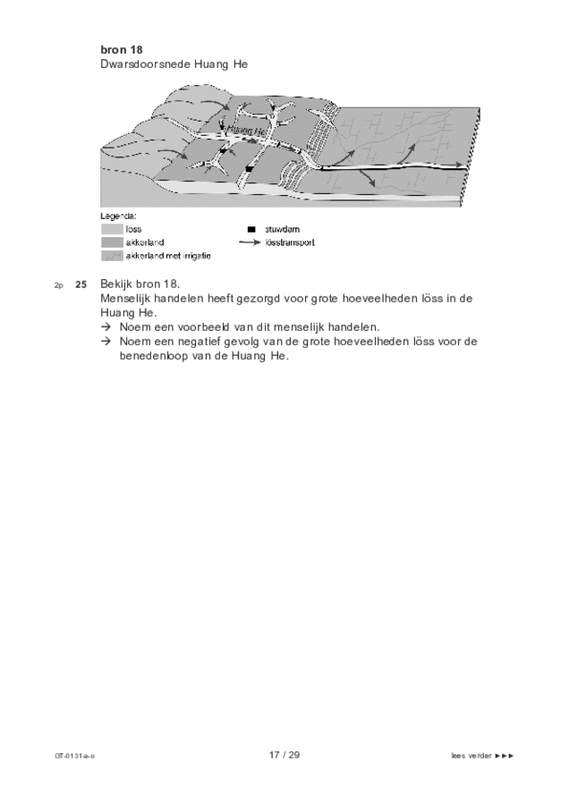 Opgaven examen VMBO GLTL aardrijkskunde 2022, tijdvak 3. Pagina 17