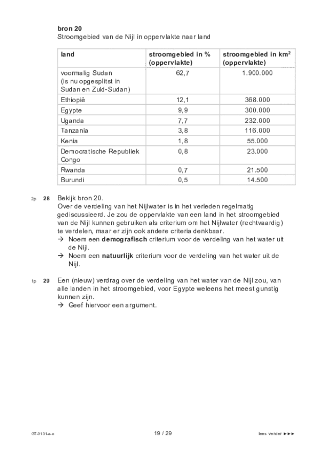 Opgaven examen VMBO GLTL aardrijkskunde 2022, tijdvak 3. Pagina 19