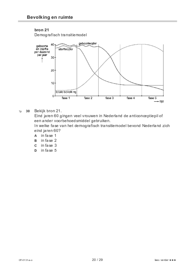 Opgaven examen VMBO GLTL aardrijkskunde 2022, tijdvak 3. Pagina 20