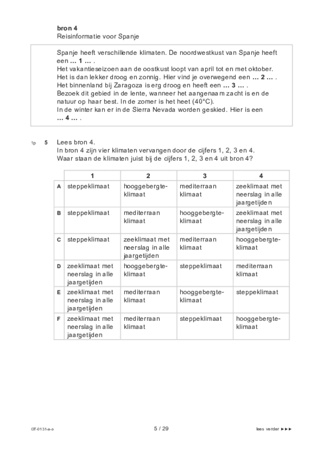 Opgaven examen VMBO GLTL aardrijkskunde 2022, tijdvak 3. Pagina 5