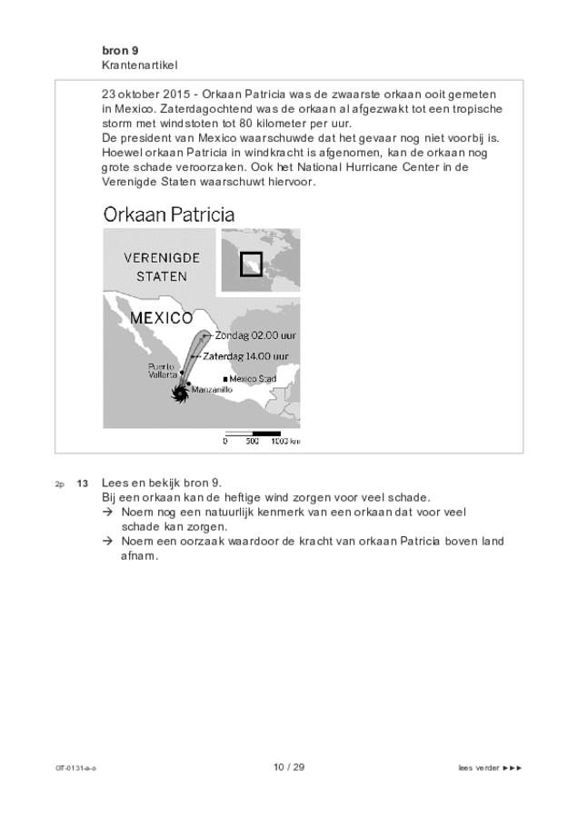 Opgaven examen VMBO GLTL aardrijkskunde 2022, tijdvak 3. Pagina 10