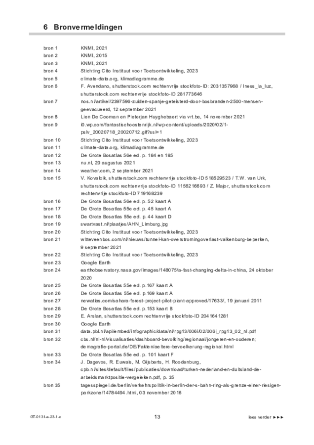 Correctievoorschrift examen VMBO GLTL aardrijkskunde 2023, tijdvak 1. Pagina 13