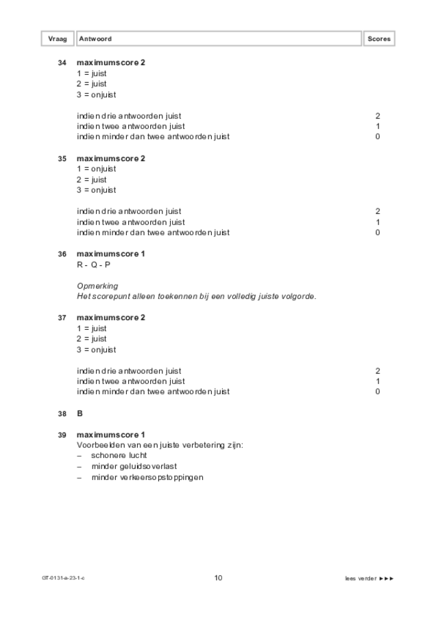 Correctievoorschrift examen VMBO GLTL aardrijkskunde 2023, tijdvak 1. Pagina 10