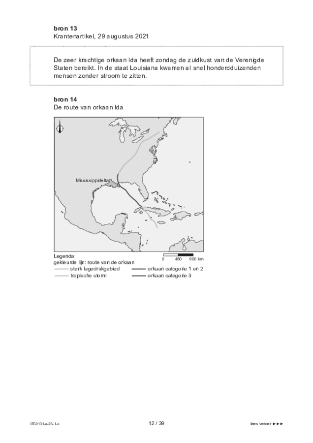 Opgaven examen VMBO GLTL aardrijkskunde 2023, tijdvak 1. Pagina 12