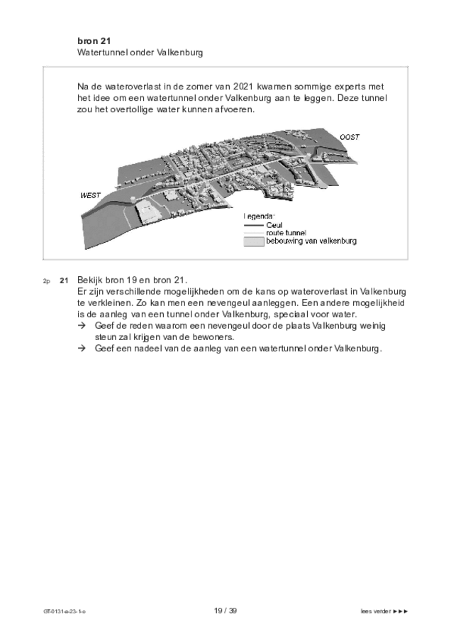 Opgaven examen VMBO GLTL aardrijkskunde 2023, tijdvak 1. Pagina 19