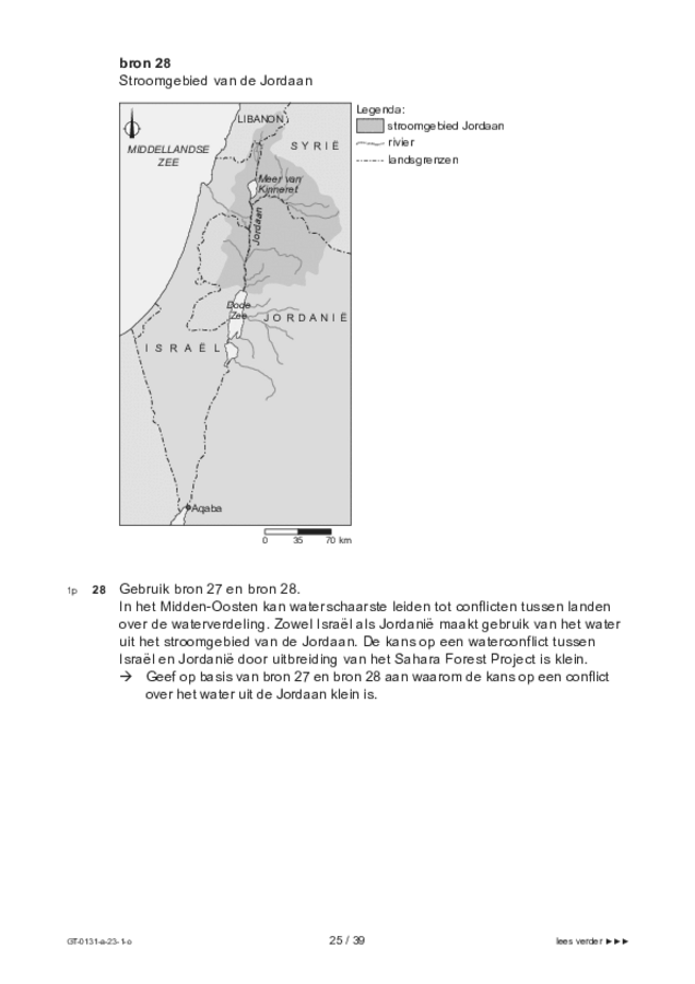 Opgaven examen VMBO GLTL aardrijkskunde 2023, tijdvak 1. Pagina 25