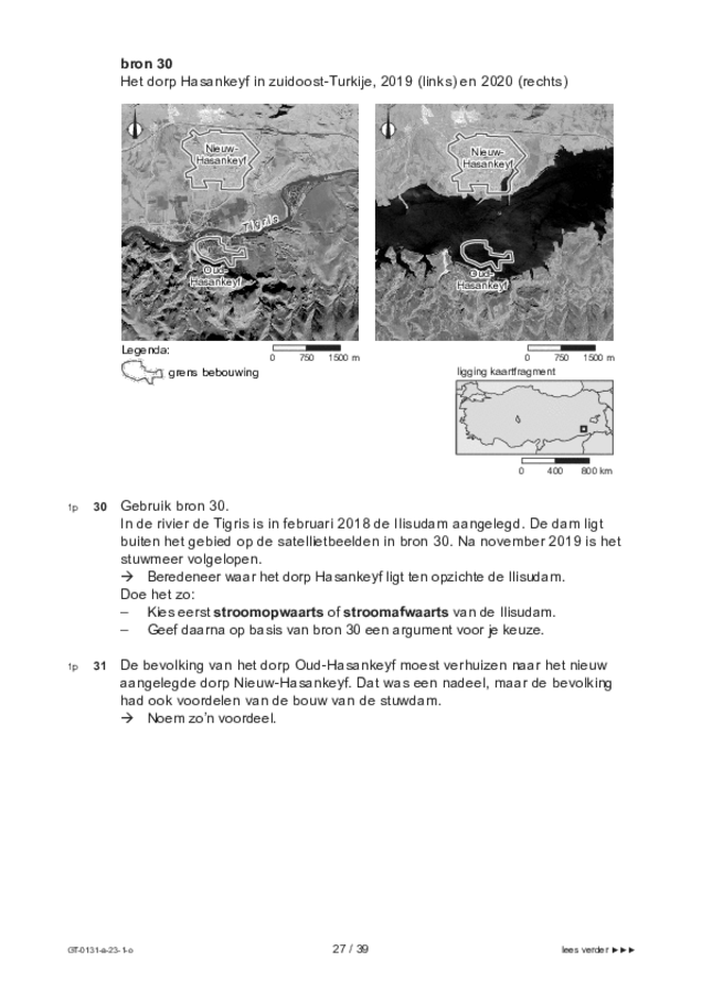 Opgaven examen VMBO GLTL aardrijkskunde 2023, tijdvak 1. Pagina 27