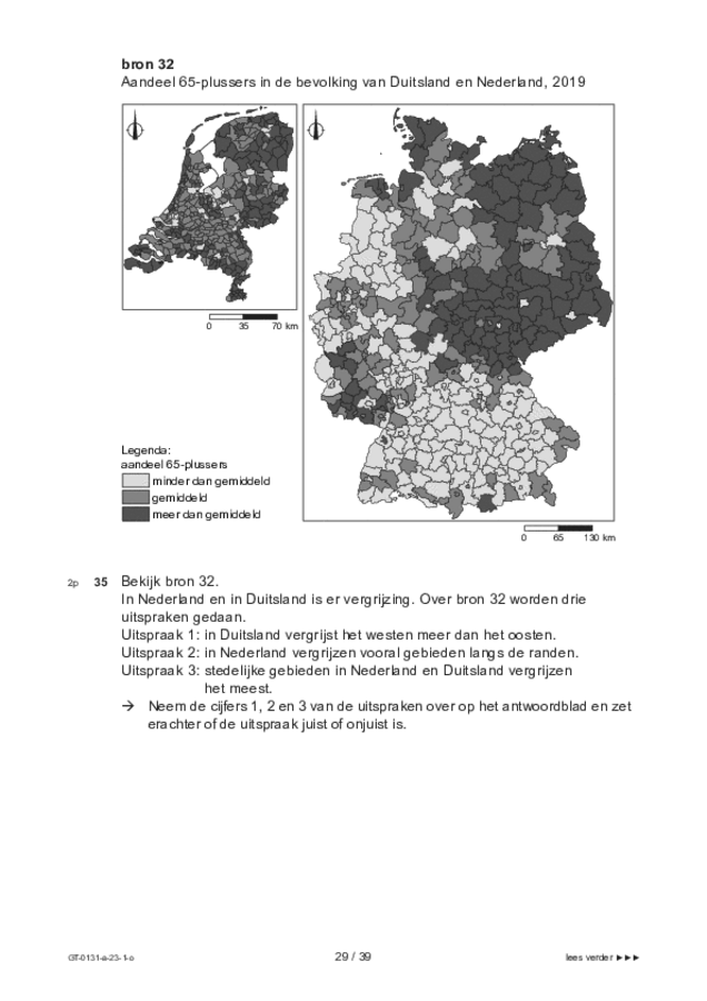 Opgaven examen VMBO GLTL aardrijkskunde 2023, tijdvak 1. Pagina 29