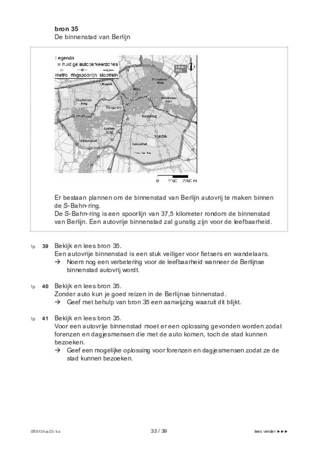 Opgaven examen VMBO GLTL aardrijkskunde 2023, tijdvak 1. Pagina 33