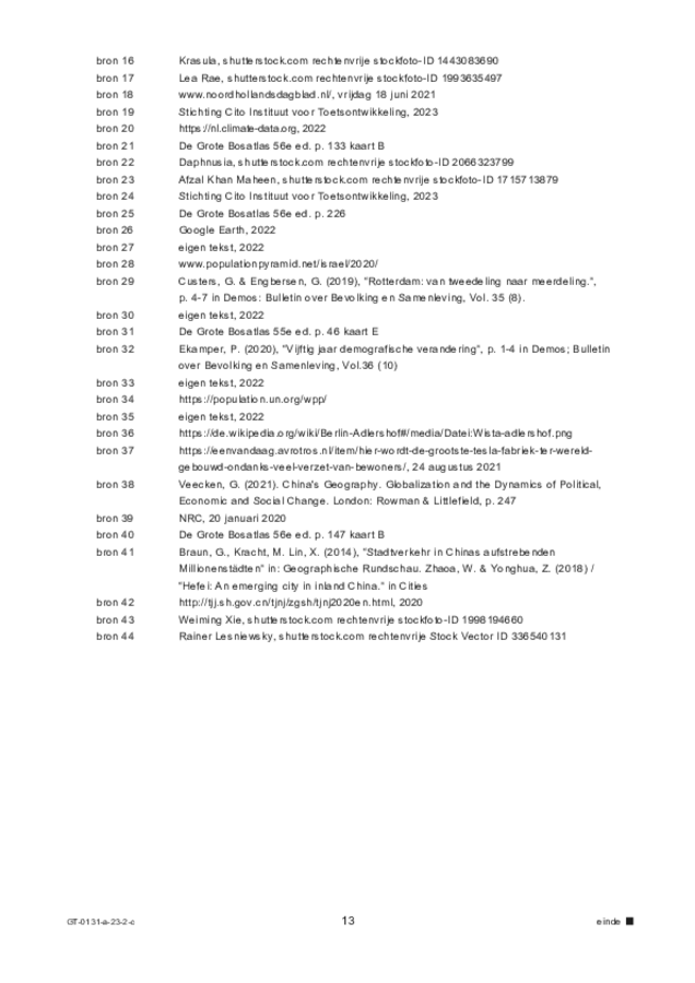 Correctievoorschrift examen VMBO GLTL aardrijkskunde 2023, tijdvak 2. Pagina 13