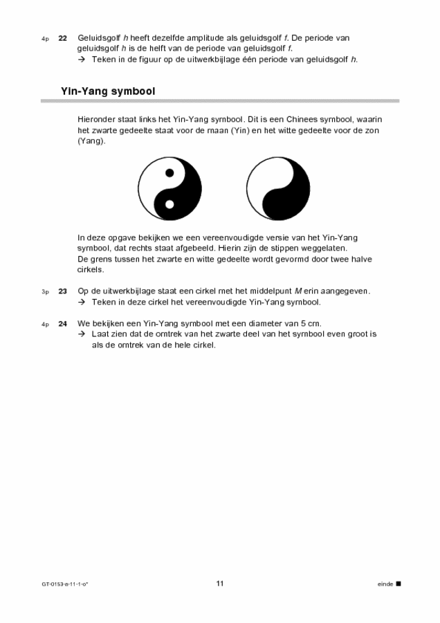 Opgaven examen VMBO GLTL wiskunde 2011, tijdvak 1. Pagina 11