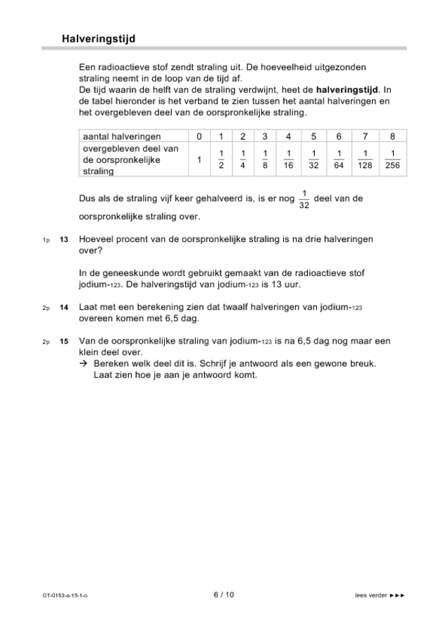 Opgaven examen VMBO GLTL wiskunde 2015, tijdvak 1. Pagina 6